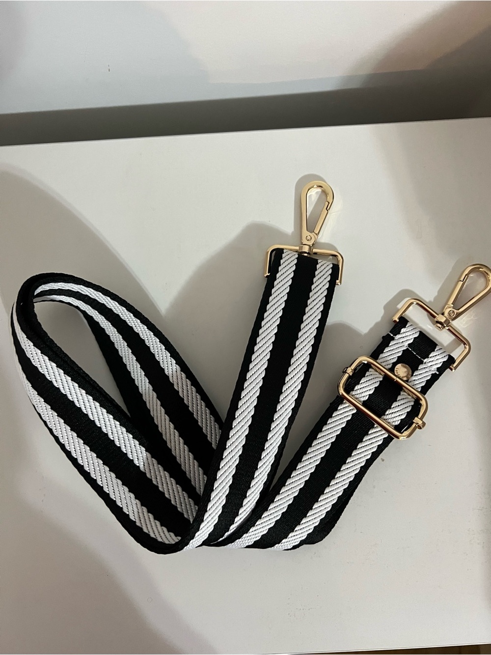 NWOT Pom Pom London Black & White Purse Bag Strap